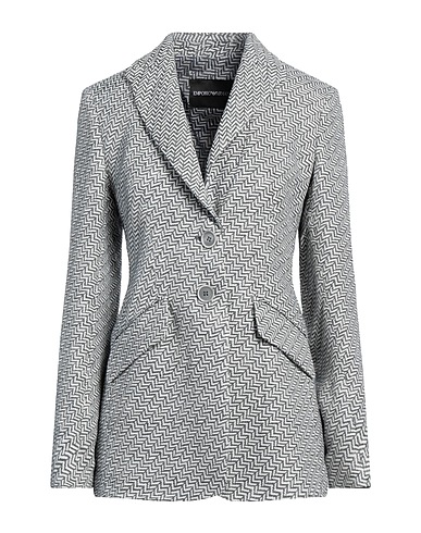 EMPORIO ARMANI Blazer Slate blue 100% Linen, Polyester