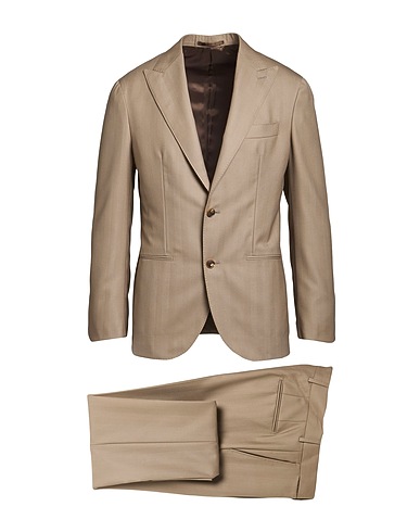 F839 BORN IN NAPOLI Suits Beige 100% Virgin Wool