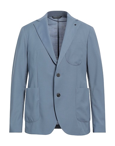 MESSAGERIE Blazer Light blue 54% Polyester, 44% Wool, 2% Elastane
