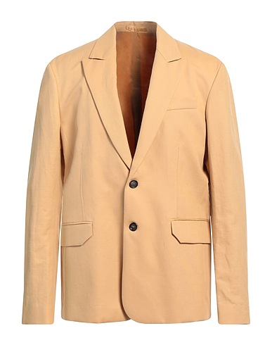 PAOLO PECORA Blazer Camel 63% Cotton, 35% Linen, 2% Elastane