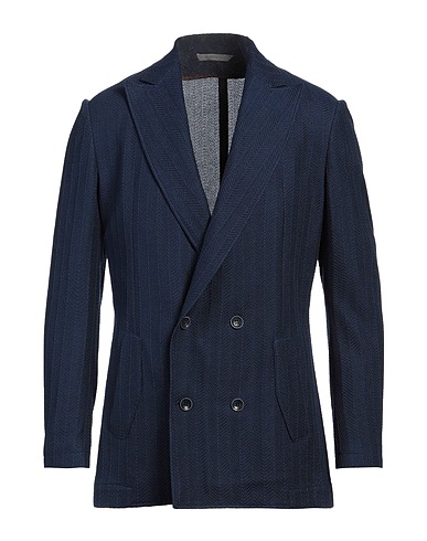CANALI Blazer Navy blue 100% Cotton