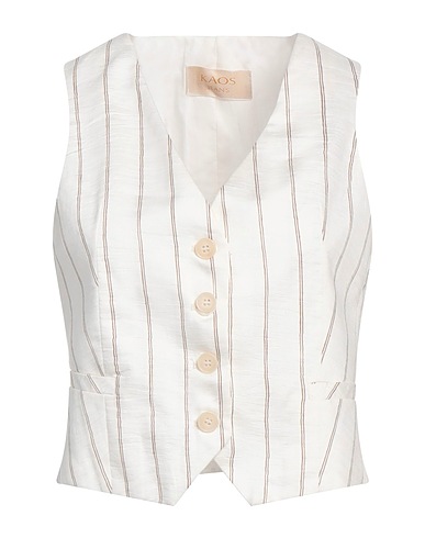 KAOS JEANS Waistcoat 88% Linen, 12% Polyamide