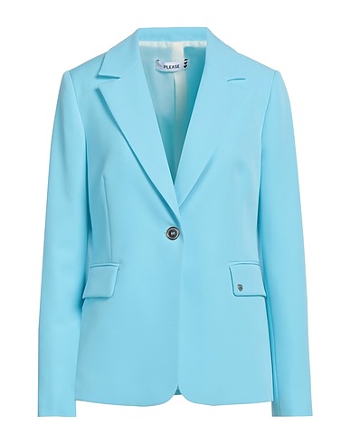 PLEASE Giacca Celeste 89% Poliestere, 11% Elastan