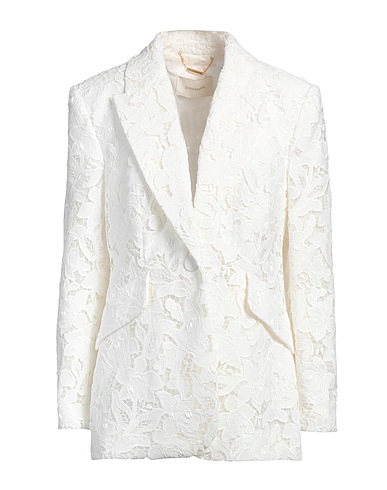 ZIMMERMANN Jackett Weiß 100% Polyester, Leinen, Seide, Viskose