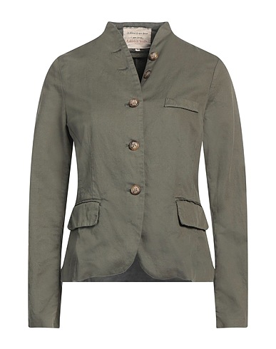 ALESSIA SANTI Jacket Military green 52% Linen, 46% Cotton, 2% Elastane