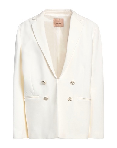 TWINSET Jackett Elfenbein 68% Viskose, 27% Polyamid, 5% Elastan
