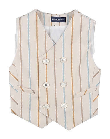 EMANUEL PRIS Anzugweste BEIGE 35% Polyester, 30% Baumwolle, 25% Polyamid, 7% Acetat, 3% Elastan