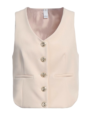 QUEGUAPA Waistcoat Beige 88% Polyester, 12% Elastane