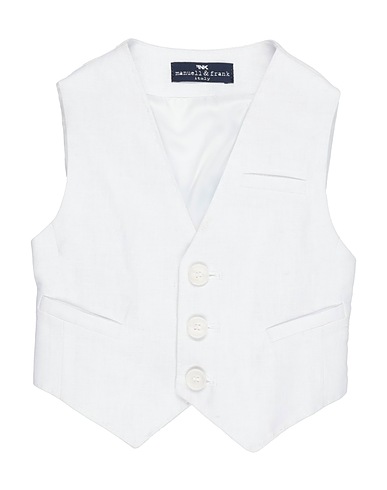 MANUELL & FRANK Waistcoat White 100% Linen