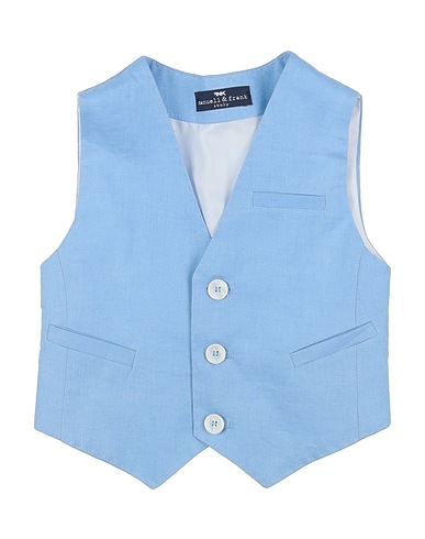MANUELL & FRANK Panciotto Celeste 100% Lino