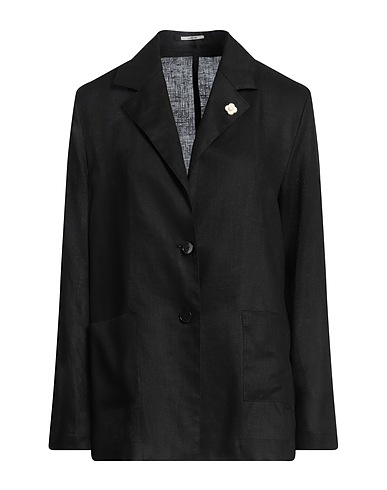 LARDINI Blazer Black 100% Linen