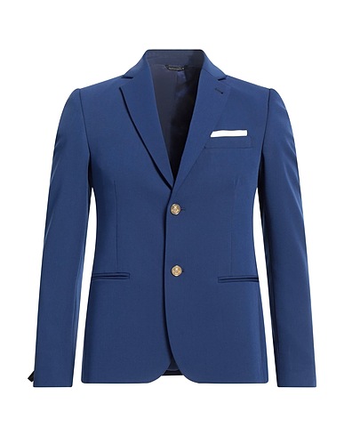 GREY DANIELE ALESSANDRINI Blazer Navy blue 65% Polyester, 30% Viscose, 5% Elastane