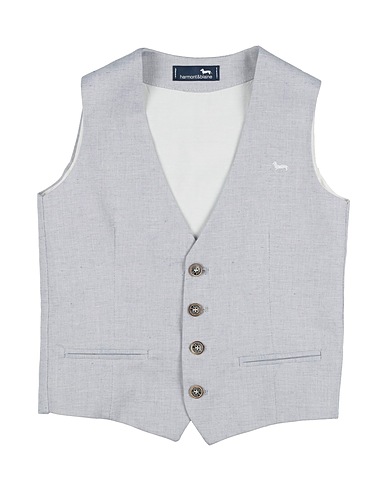 HARMONT & BLAINE Waistcoat Sky blue 60% Cotton, 30% Linen, 10% Polyester