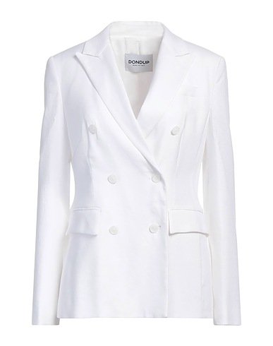 DONDUP Blazer White 56% Linen, 41% Viscose, 3% Elastane