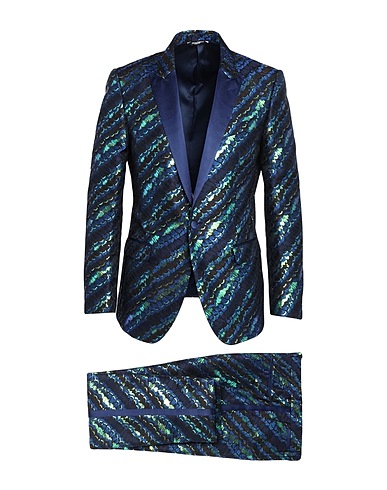 DOLCE&GABBANA Anzüge Blau 79% Polyester, 21% Seide