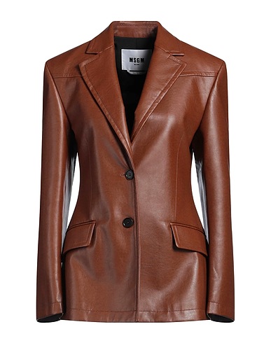 MSGM Blazer Brown 97% Polyester, 3% Elastane