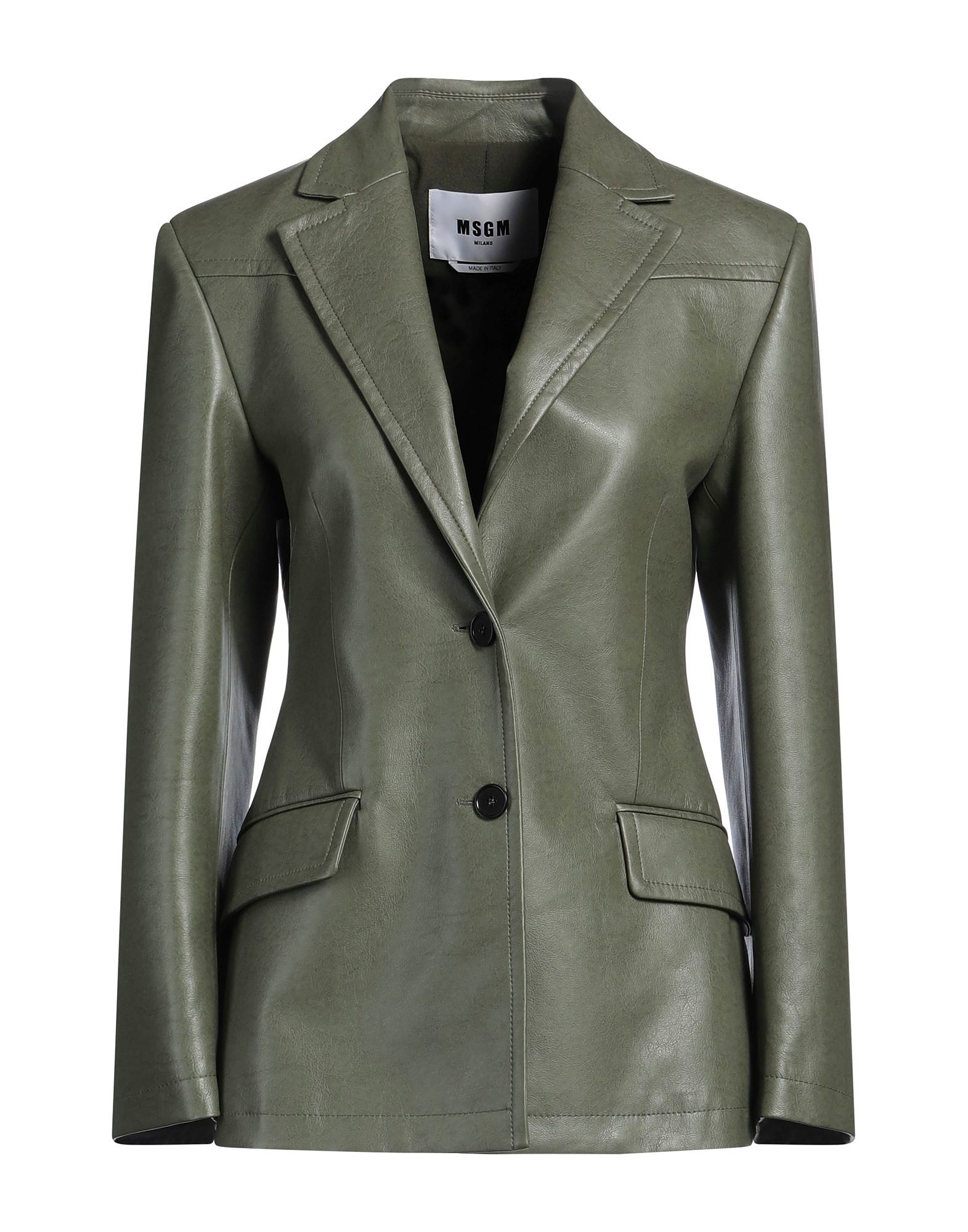 MSGM Blazer Military green 97% Polyester, 3% Elastane zoomed