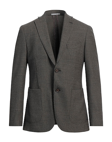 MICHAEL KORS MENS Blazer Dark brown 53% Wool, 45% Polyester, 2% Elastane
