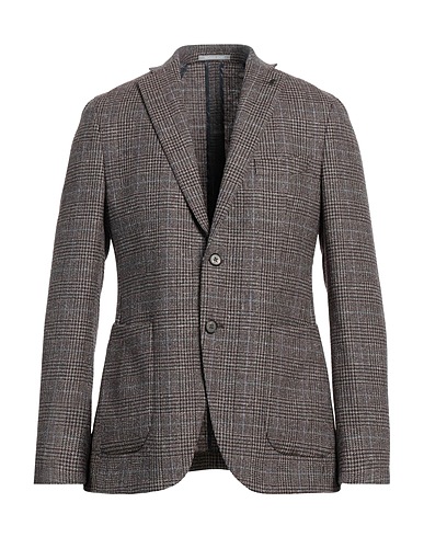 MICHAEL KORS MENS Blazer Dark brown 50% Wool, 24% Polyester, 16% Linen, 10% Polyamide
