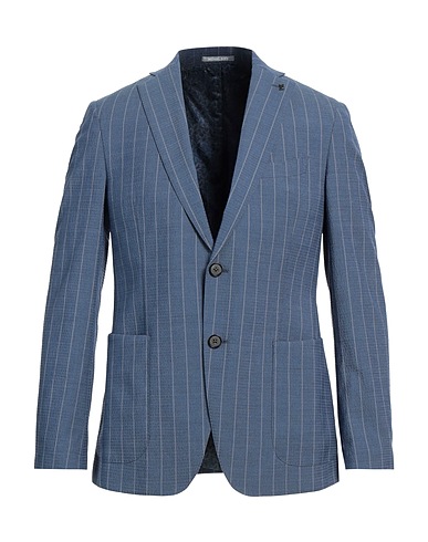 MICHAEL KORS MENS Blazer Light blue 50% Cotton, 25% Polyester, 23% Wool, 2% Elastane