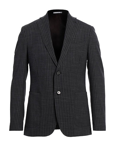 MICHAEL KORS MENS Blazer Charcoal 52% Polyester, 24% Wool, 18% Linen, 4% Cotton, 2% Elastane