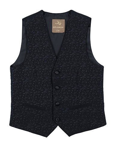 JOËL GARÇON Waistcoat Midnight blue 68% Polyester, 30% Viscose, 2% Elastane