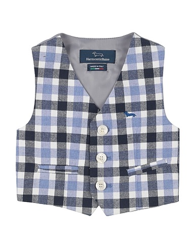 HARMONT & BLAINE Waistcoat Slate blue 50% Cotton, 50% PES - Polyethersulfone