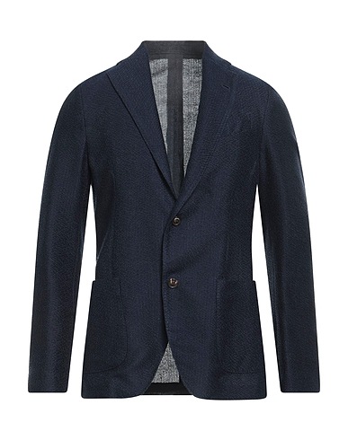 LARDINI Blazer Midnight blue 72% Cotton, 28% Linen
