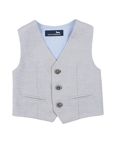 HARMONT & BLAINE Suit vest Light blue 60% Cotton, 30% Linen, 10% Polyester