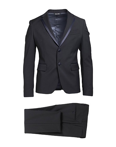 BRIAN DALES Suits Black 58% Polyester, 24% Wool, 16% Viscose, 2% Elastane