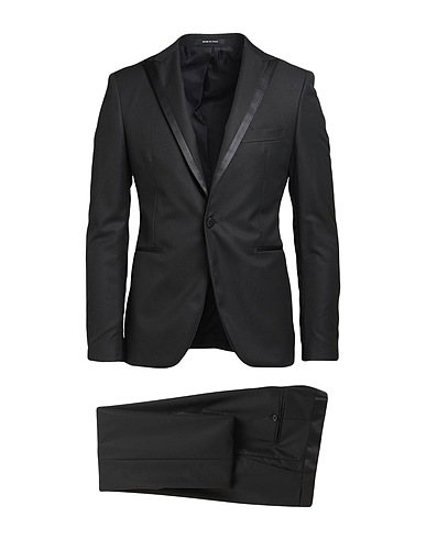 TAGLIATORE Suits Black 100% Super 130s Wool
