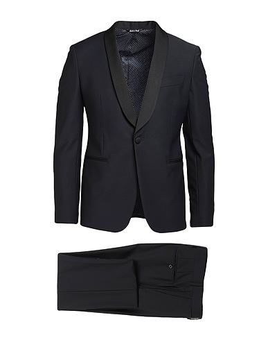 BRIAN DALES Suits Black 68% Wool, 28% Polyester, 4% Elastane