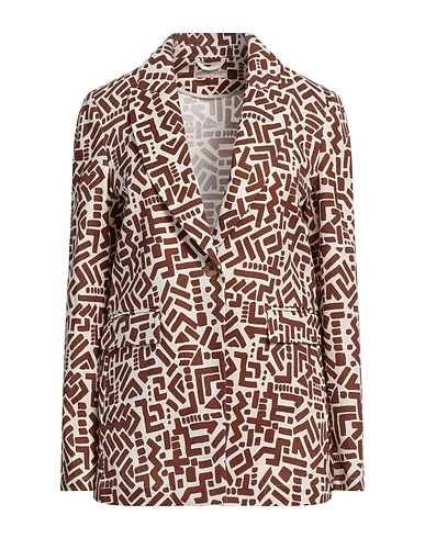 CAMICETTASNOB Blazer Brown 97% Cotton, 3% Elastane