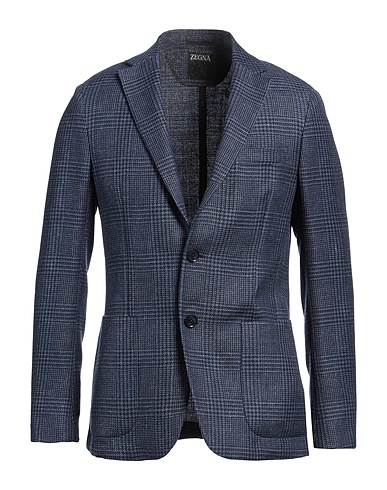 ZEGNA Blazers Blau 58% Wolle, 42% Leinen