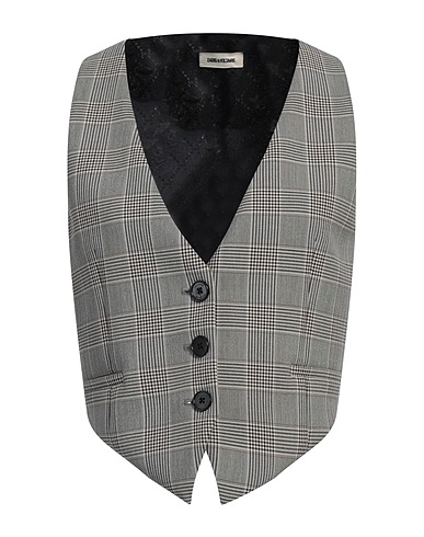 ZADIG&VOLTAIRE Waistcoat Grey 68% Polyester, 28% Viscose, 4% Elastane