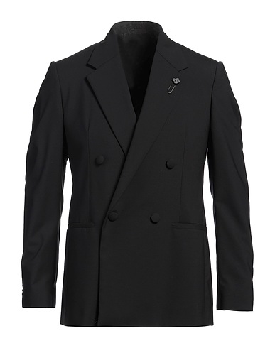 LARDINI Blazer Black 97% Wool, 3% Elastane