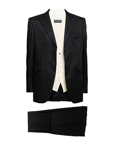 CARLO PIGNATELLI CLASSICO Suits Black 60% Virgin Wool, 40% Viscose