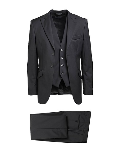 CARLO PIGNATELLI CLASSICO Suits Black 100% Virgin Wool