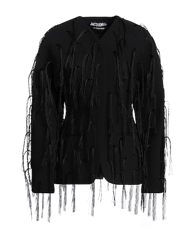 JACQUEMUS Jacket Black 100% Polyester, Silk