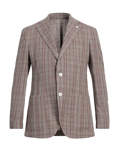 LUIGI BIANCHI Mantova Blazer Brown 52% Hemp, 48% Virgin Wool