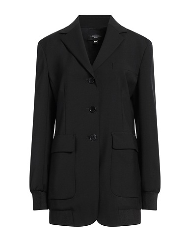 WEEKEND MAX MARA Giacca Nero 100% Lana Vergine, Poliestere, Poliammide, Elastan