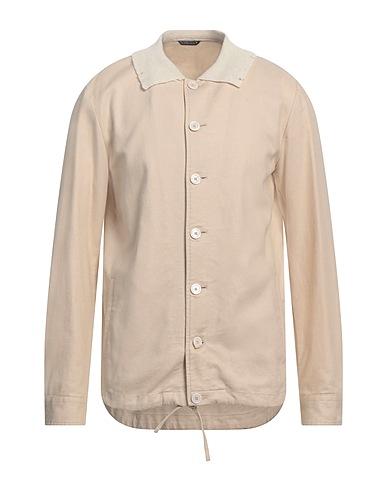 DANIELE ALESSANDRINI Jacke Beige 100% Leinen