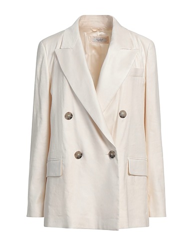 PESERICO Blazer Ivory 43% Viscose, 34% Linen, 19% Cotton, 4% Elastane