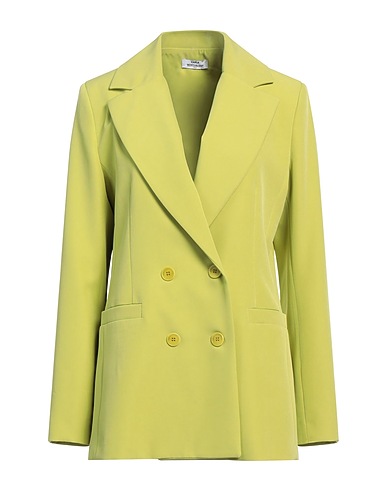 CARLA MONTANARINI Blazer Lime green 90% Polyester, 10% Elastane