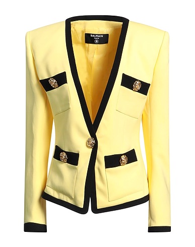 BALMAIN Jacket Yellow 97% Viscose, 3% Elastane