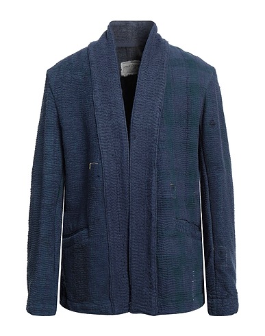 GREG LAUREN Jacket Slate blue 90% Cotton, 10% Rayon