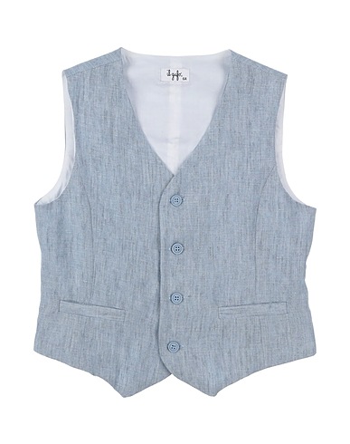 IL GUFO Suit vest Light blue 100% Linen