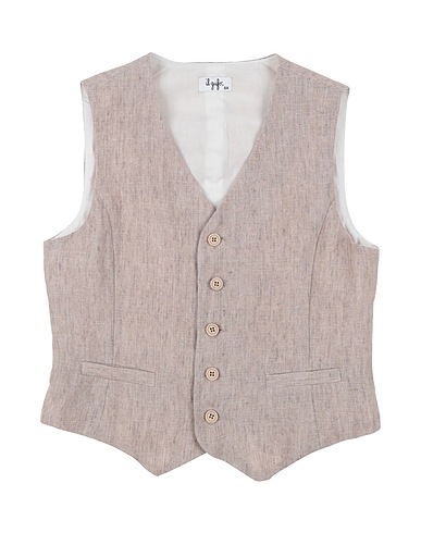 IL GUFO Waistcoat Beige 100% Linen