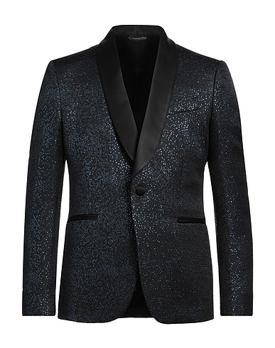 BRIAN DALES Blazer Midnight blue 73% Polyester, 19% Acrylic, 8% Metal