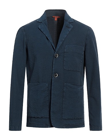 BARENA Blazer Navy blue 97% Cotton, 3% Elastane